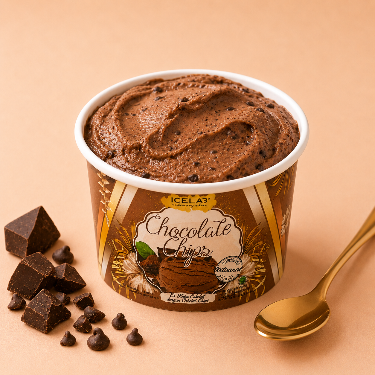 Chocolate Chips Gelato (Dairy)