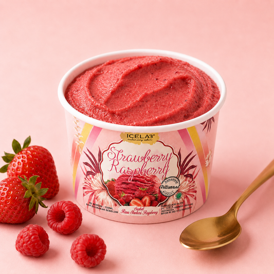Strawberry Raspberry Sorbet (Vegan)
